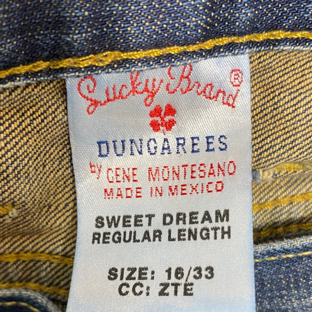 Lucky Brand size 16/33 Dungarees Straight boot Jeans stretch casual comfy - Picture 9 of 16